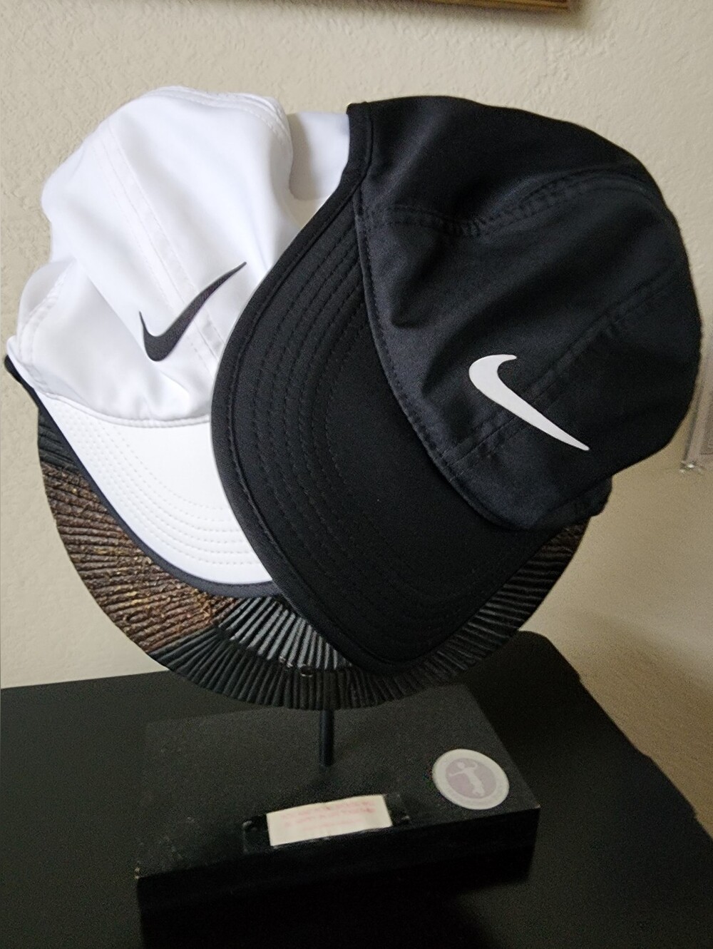 Nike Dri-FIT Black & White Swoosh Caps - Pack of 2